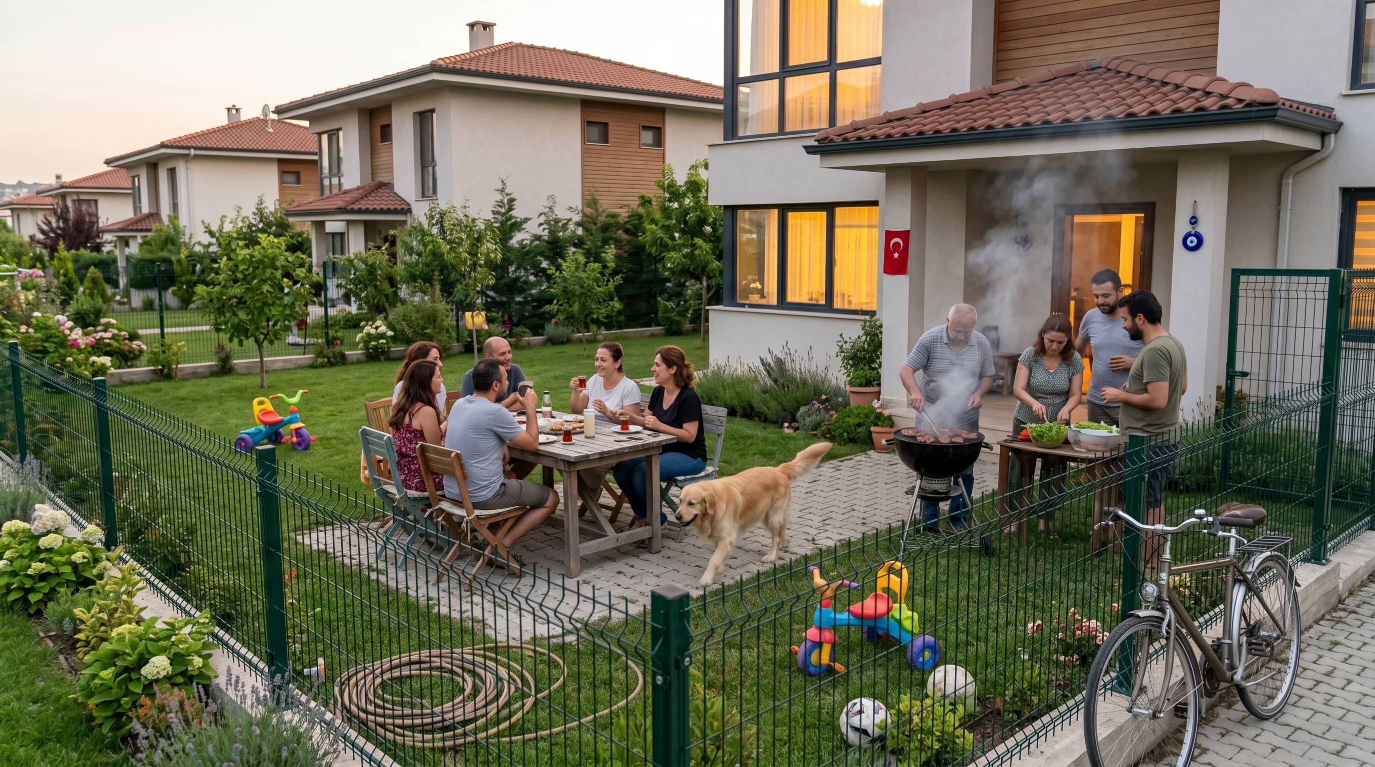 Yeşil panel çit ürün görünümü